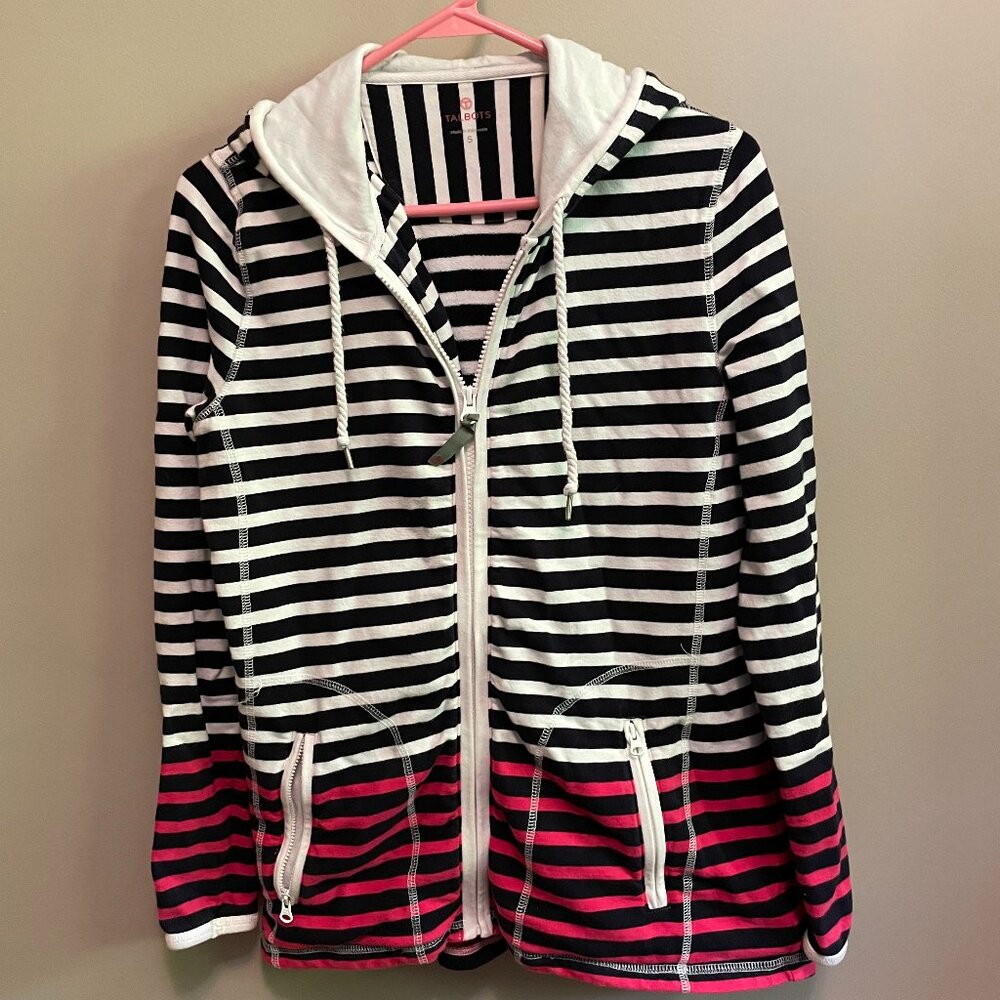 Talbots striped hoodie, small
